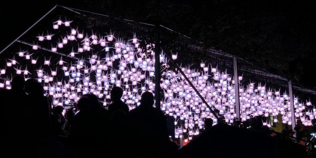 1000 Cranes in a Marquee 