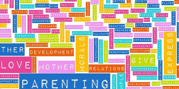 word map of different parenting terms