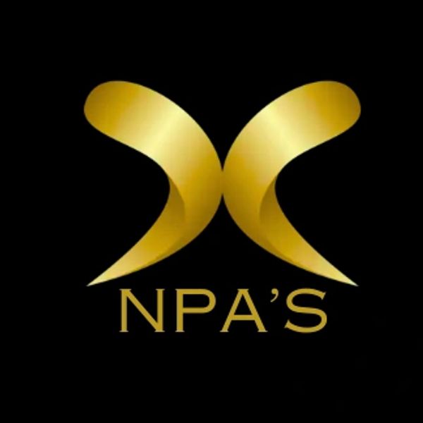 Golden butterfly-shaped logo with the text 'NPA'S' on a black background.