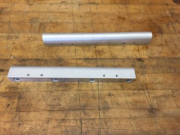 machining of extruded fuel rail