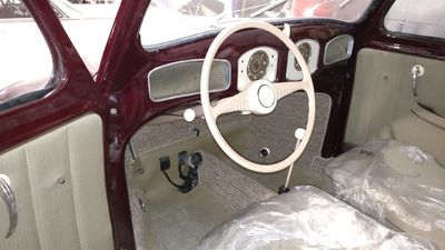 This is the view that very few Beetle drivers have seen.  Yes, the window cranks have been added!