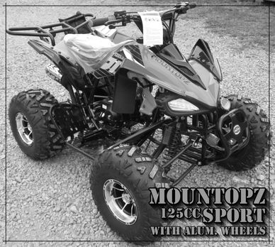 Oranage 125cc Coolster Mountopz Sport with Aluminum Wheels 4-wheeler ATV