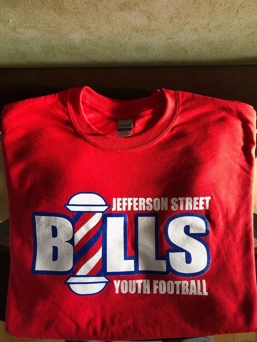 Youth Buffalo Bills Royal/Red Cross Pattern T-Shirt