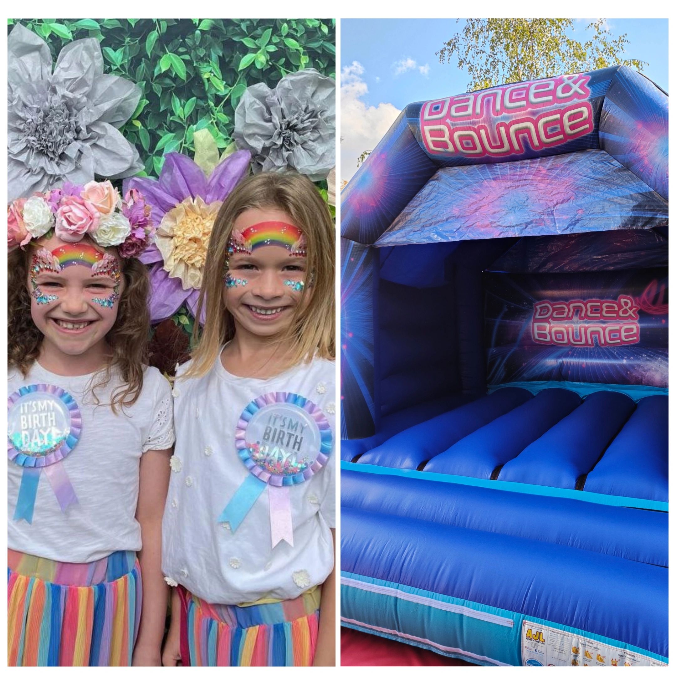 2 Hours Face Painting Glitter Tattoo's & Bouncy Castle Hire.