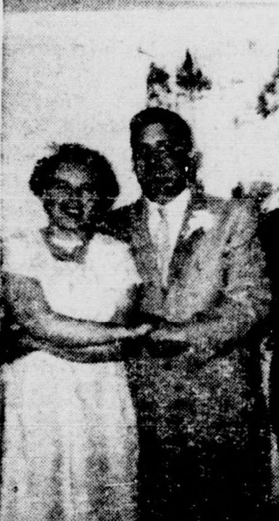 Nadine and Augie Bastien, photo from the Kenai Peninsula Cheechako News, 1963.