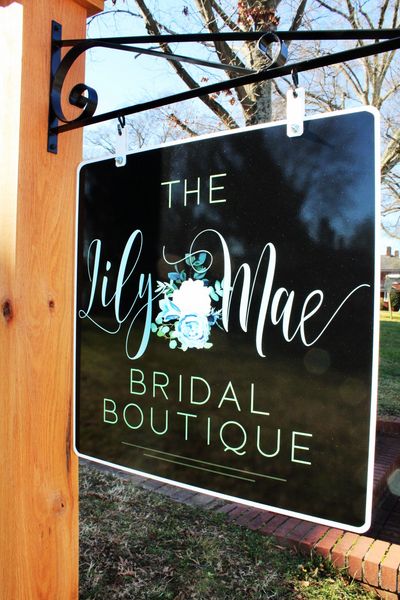 The Lily Mae Bridal Boutique exterior signage