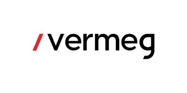 Vermeg company logo with a distinctive red slash.