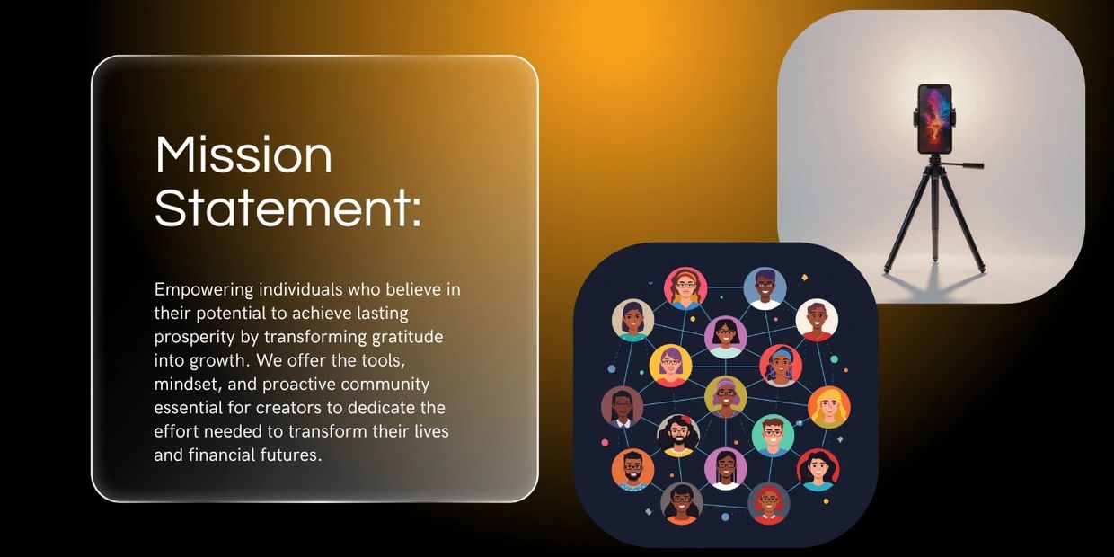 Mission statement about empowering individuals for growth and financial futures.