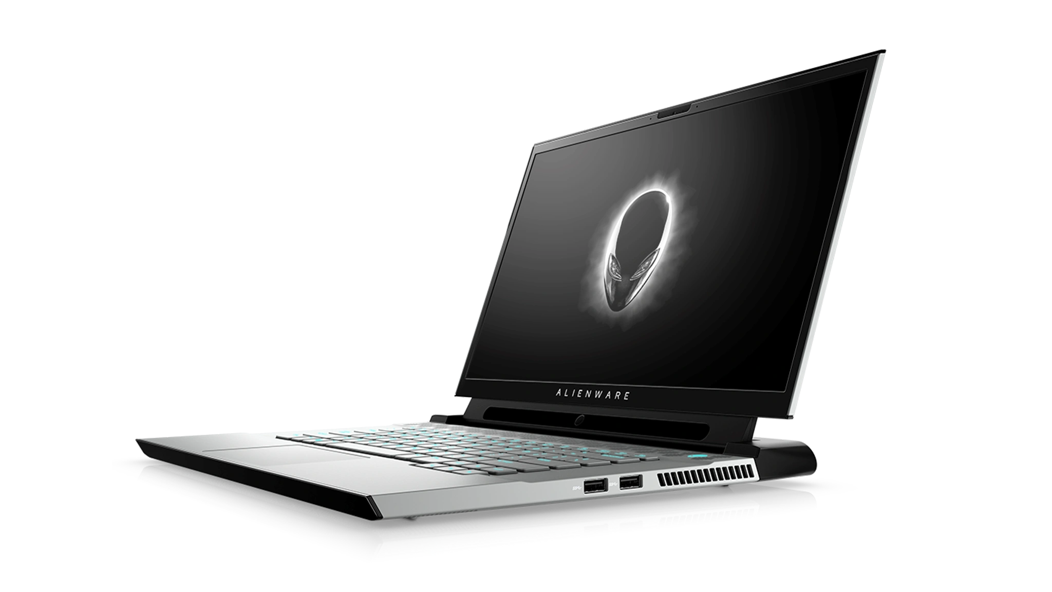 Alienware Area-51M VR Ready Laptop with alien logo on screen