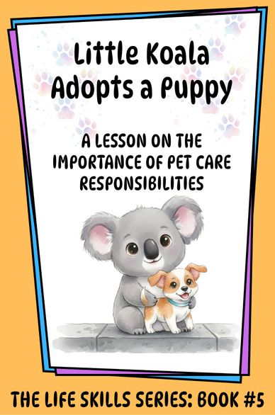 A koala adopts a puppy and learns about pet care responsibilities.