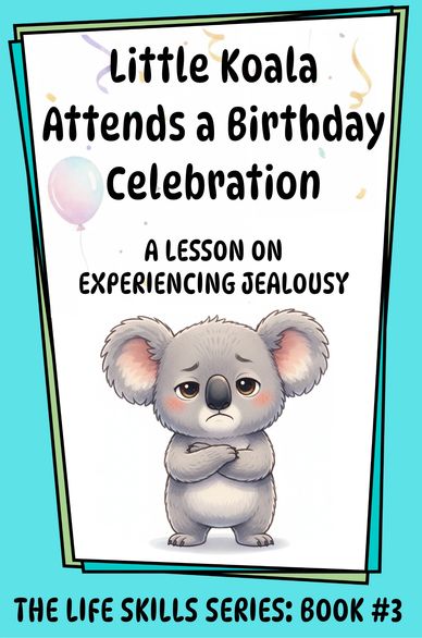 A sad little koala learns about jealousy at a birthday party in this life skills book.