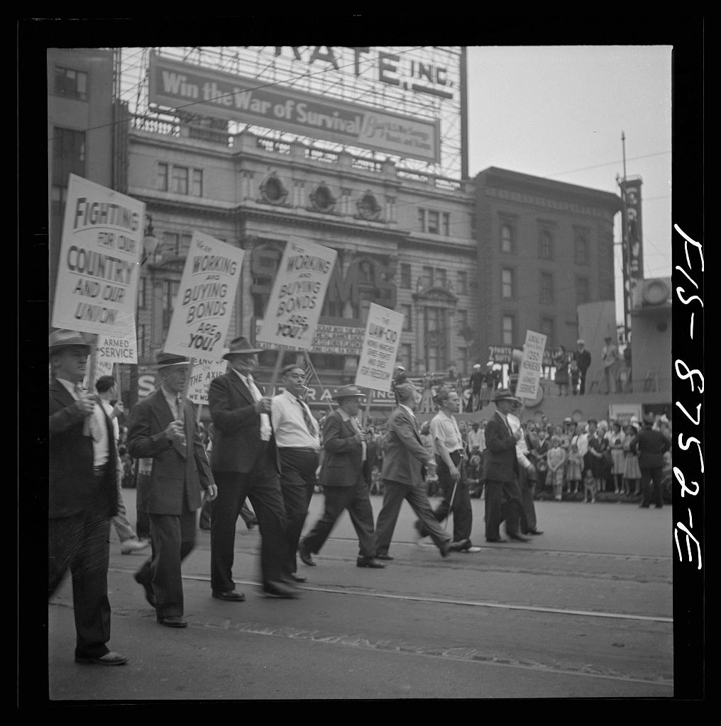 Detroit (vicinity), Michigan. Marchers in the Labor Day parade
