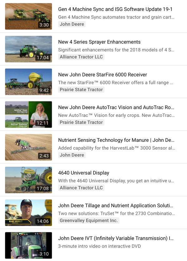 John Deere's ONPA Videos for both dealers & customers with See Our Solutions (& other video scripts)