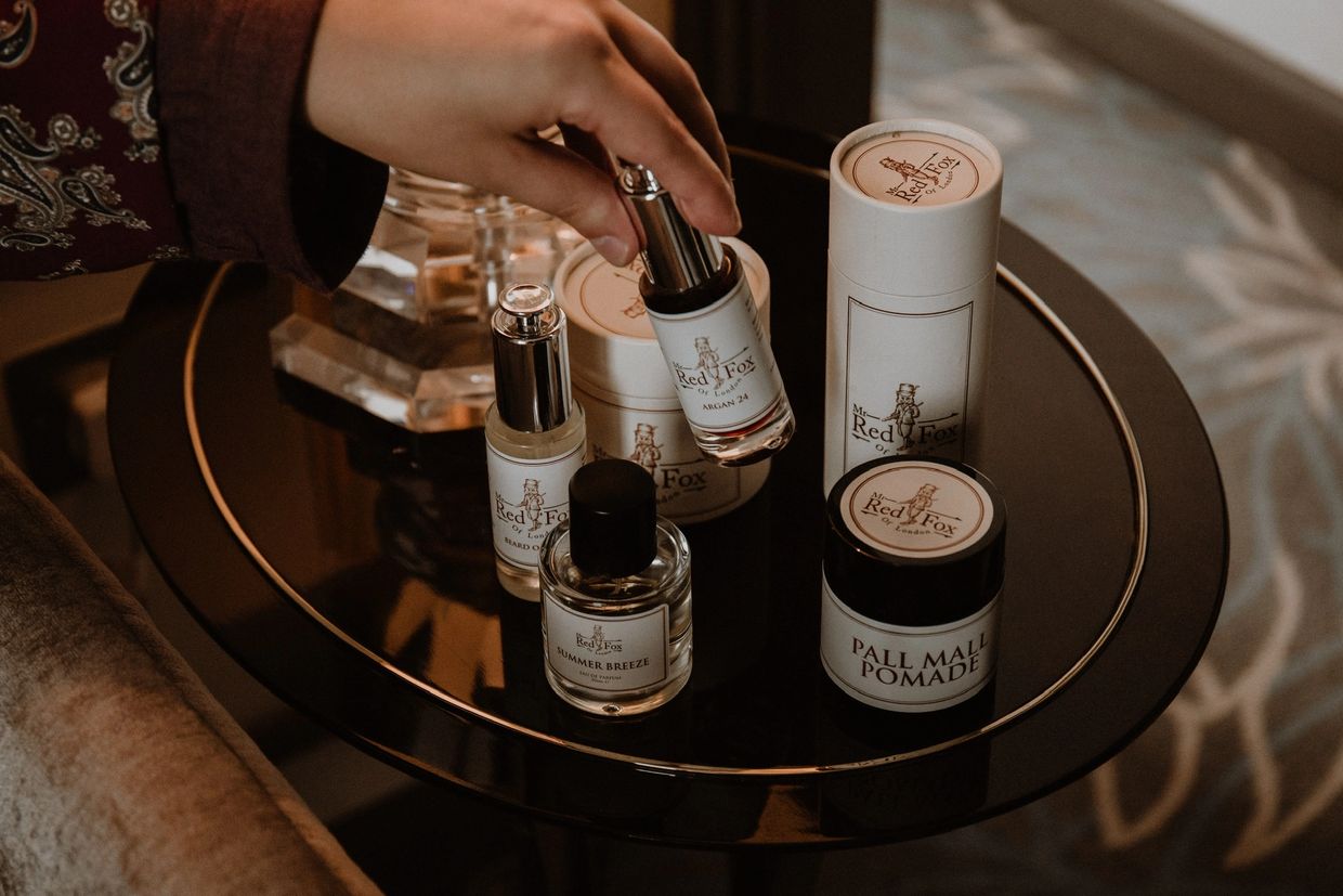 mens grooming products on a table