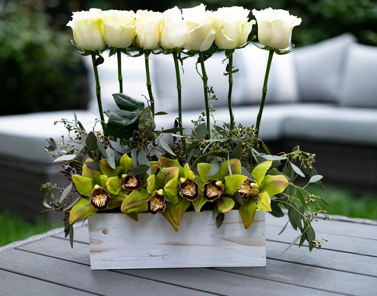 Regal Roses One Sided Arrangement