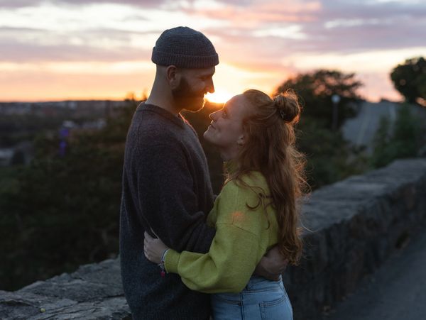 Parfotografering med Pia och Thilo uppe på Ramberget, Keillers park, en sensommar kväll i September.