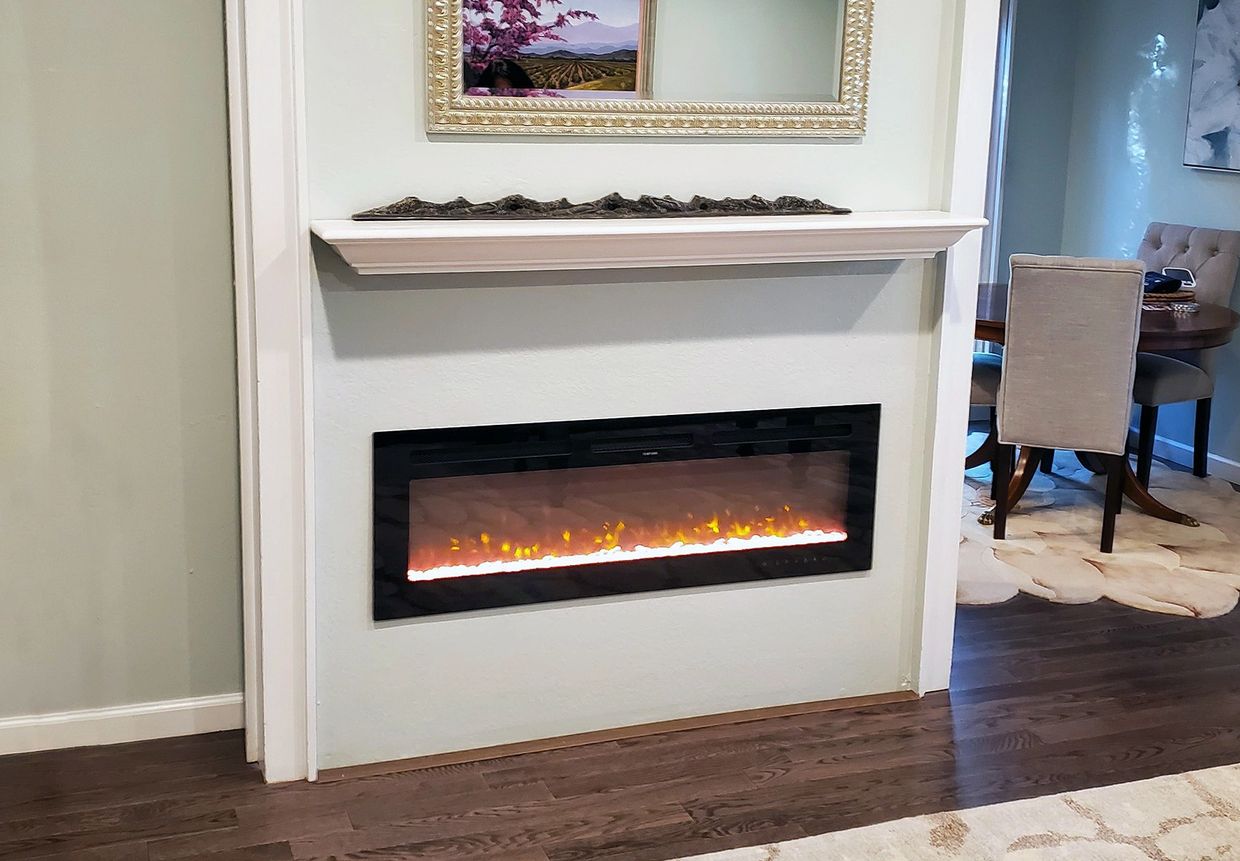 remodeled modern fireplace