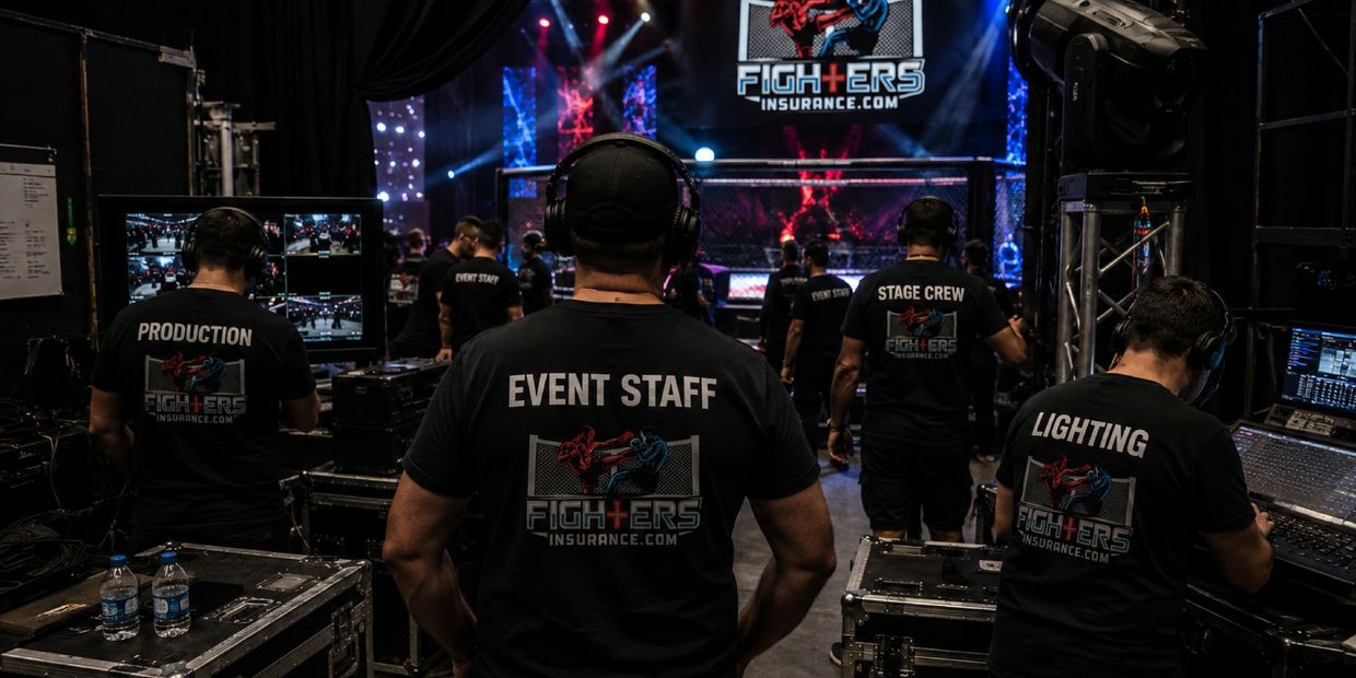 Event staff at the MMA event. 