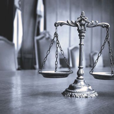 The scales of justice. 