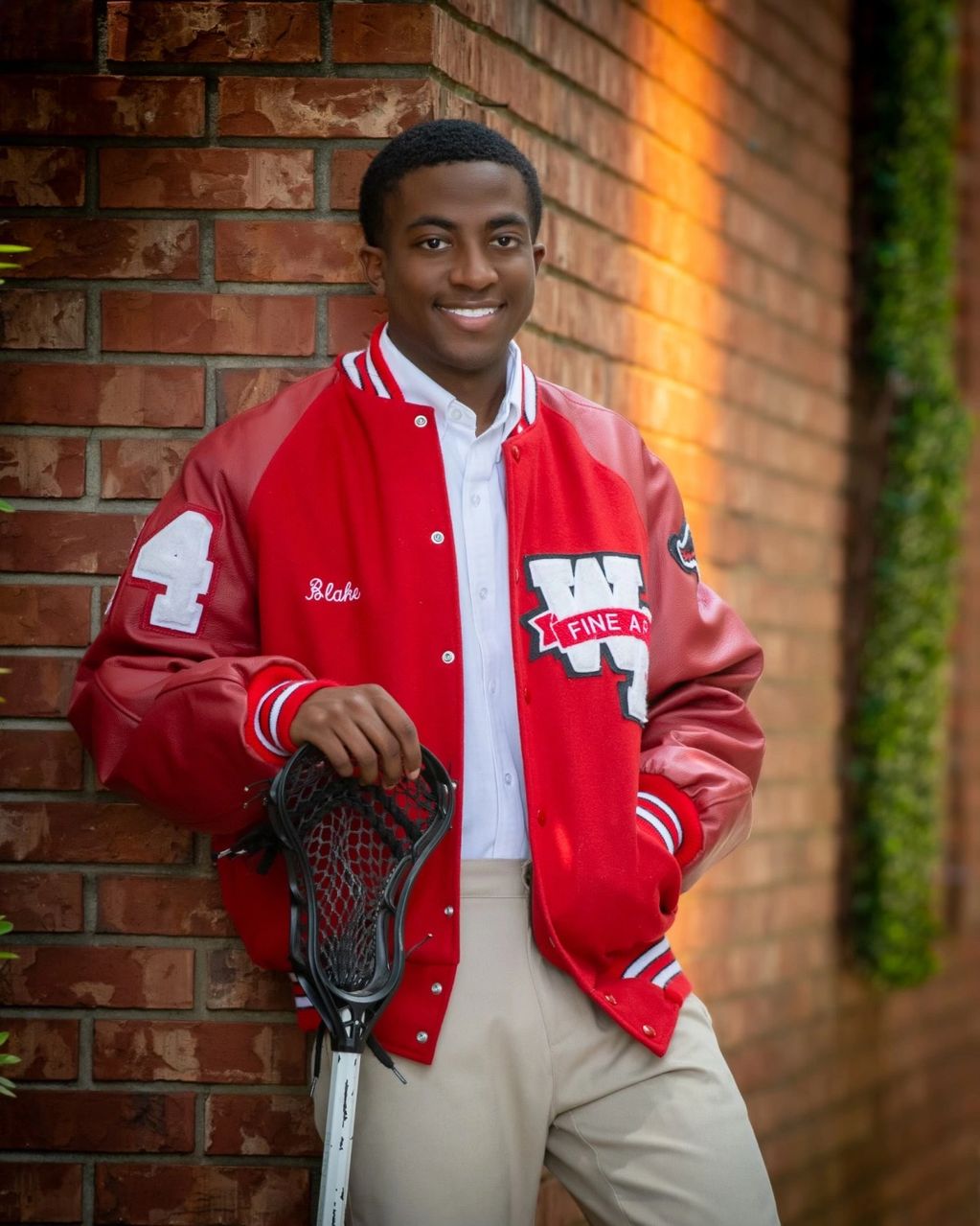 Blake Robinson in a red jacket 

