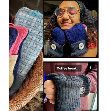 Ways to wear texting mittens