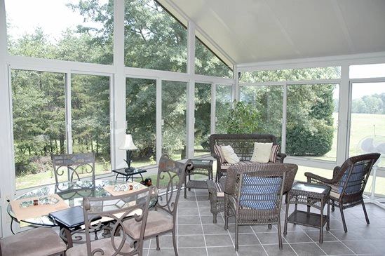 interior view of remodeled sunroom