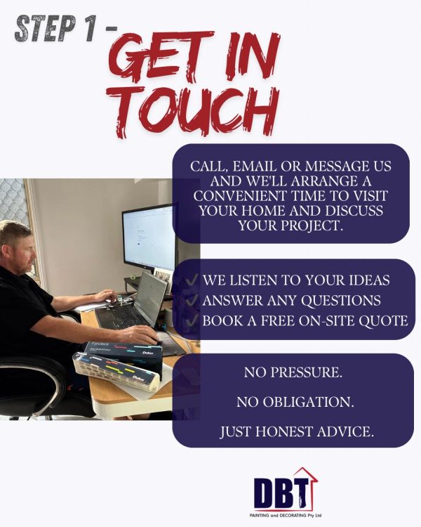 Step 1: Get in Touch for Home Project Consultation.