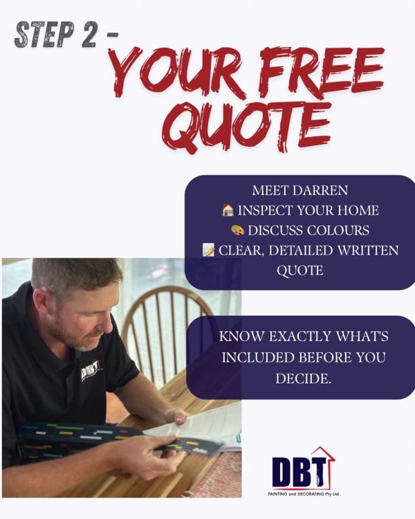 Man named Darren providing a free painting and decorating quote.