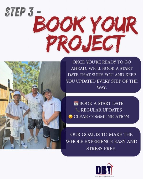 Step 3: Book your project with DBT for smooth communication and start date.