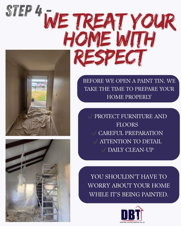 Home painting with care and protection.