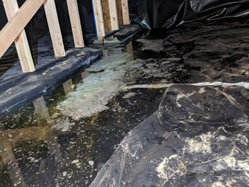 Crawlspace Cleanup Crawlspace cleaning and vapor barrier replacement company Water restoration near me 