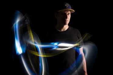 Noah Ehlert self portraits light painting.
