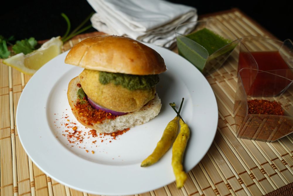 Vada pav served at Chalo Chai Gully in Kamloops