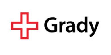 Grady logo with red cross symbol.