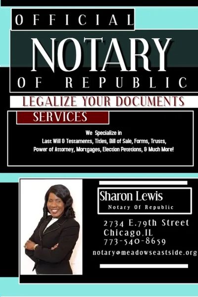 Available during office hours and as a travel Notary

