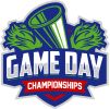 A vibrant Game Day Championships logo with a bold shield and leafy accents.