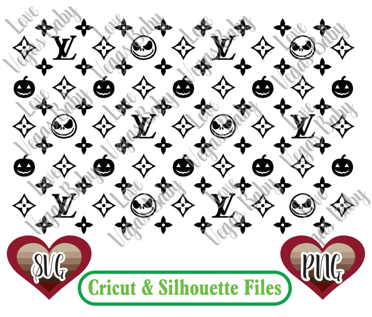 Nightmare Before Christmas SVG Louis Vuitton Inspired Pattern SVG PNG