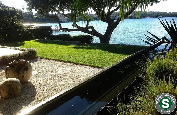 Harbourside lawn for exclusive residential property