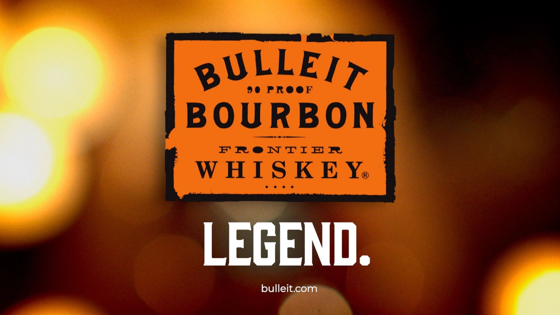 Bulleit Bourbon whiskey logo with 'Legend' text.