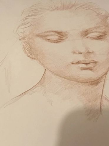 Old Master Study/Sketch
Coloured pencil on toned paper