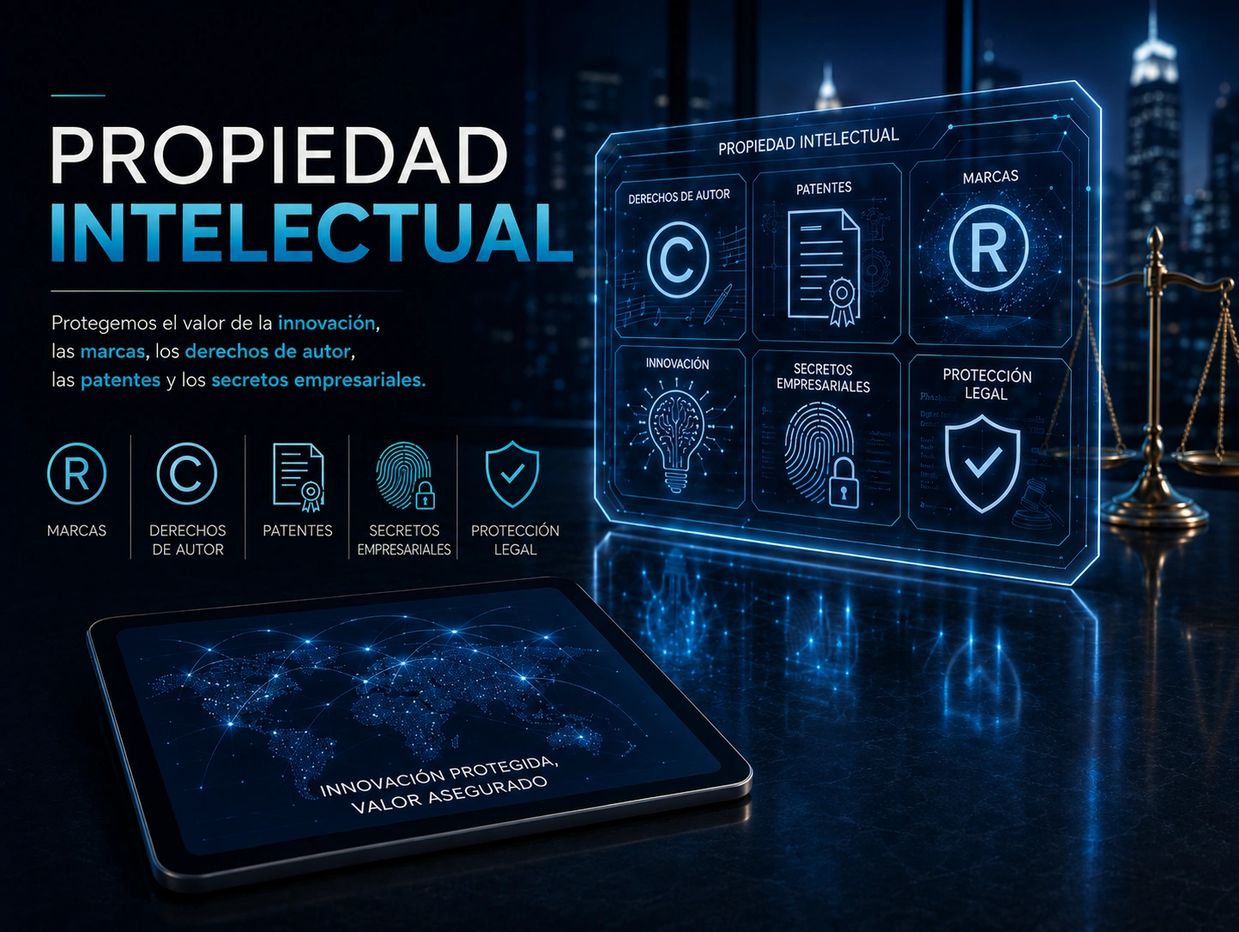 Protección de la propiedad intelectual y sus componentes.
