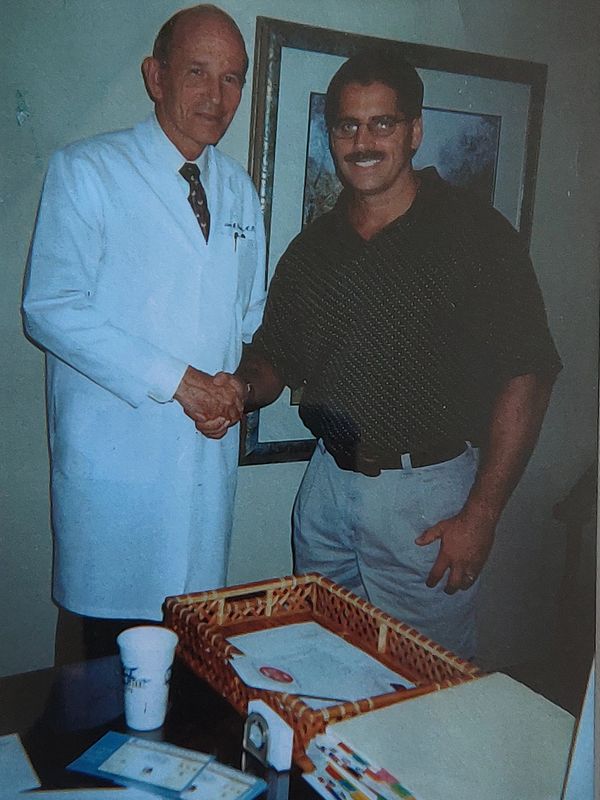 Steve with Dr. Cooper, the "Father of Aerobics" at Coopers Clinic.