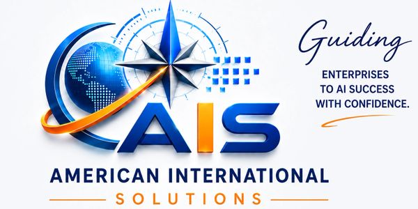 Logo and slogan for American International Solutions guiding AI success.