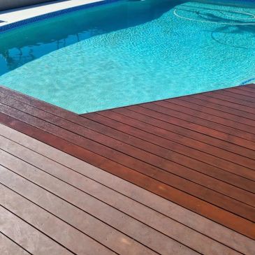 Decking revived and coated (pic half way through the job)