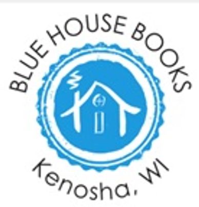 Logo of Blue House Books in Kenosha, WI.