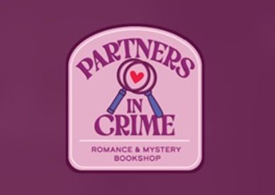 Logo for Partners in Crime bookshop.
