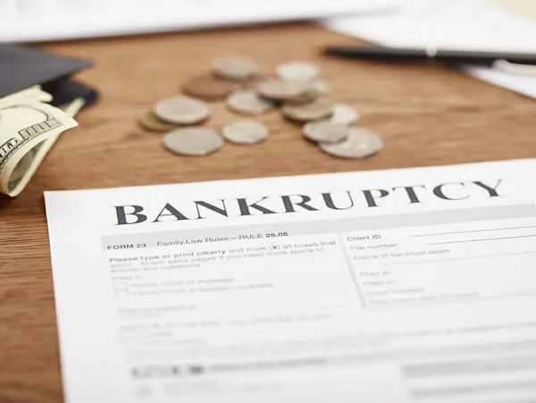 Bankruptcy form on a desk – Legal documents for bankruptcy consultation