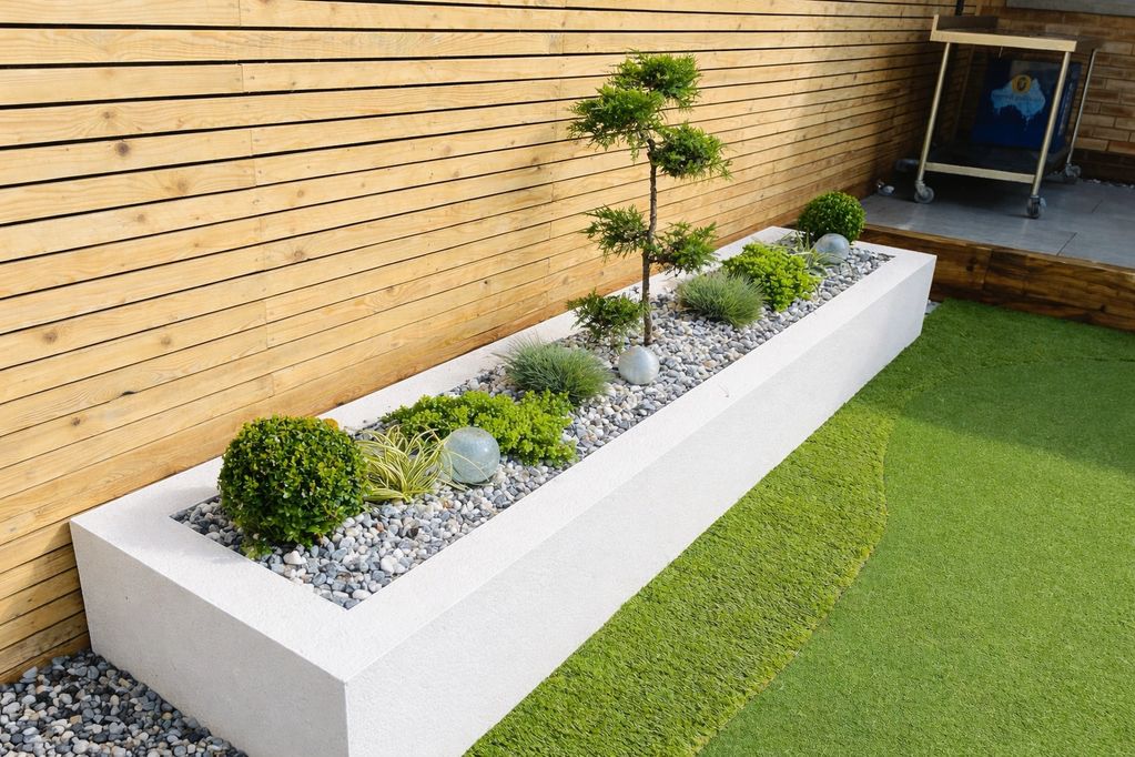 rendered flower beds 