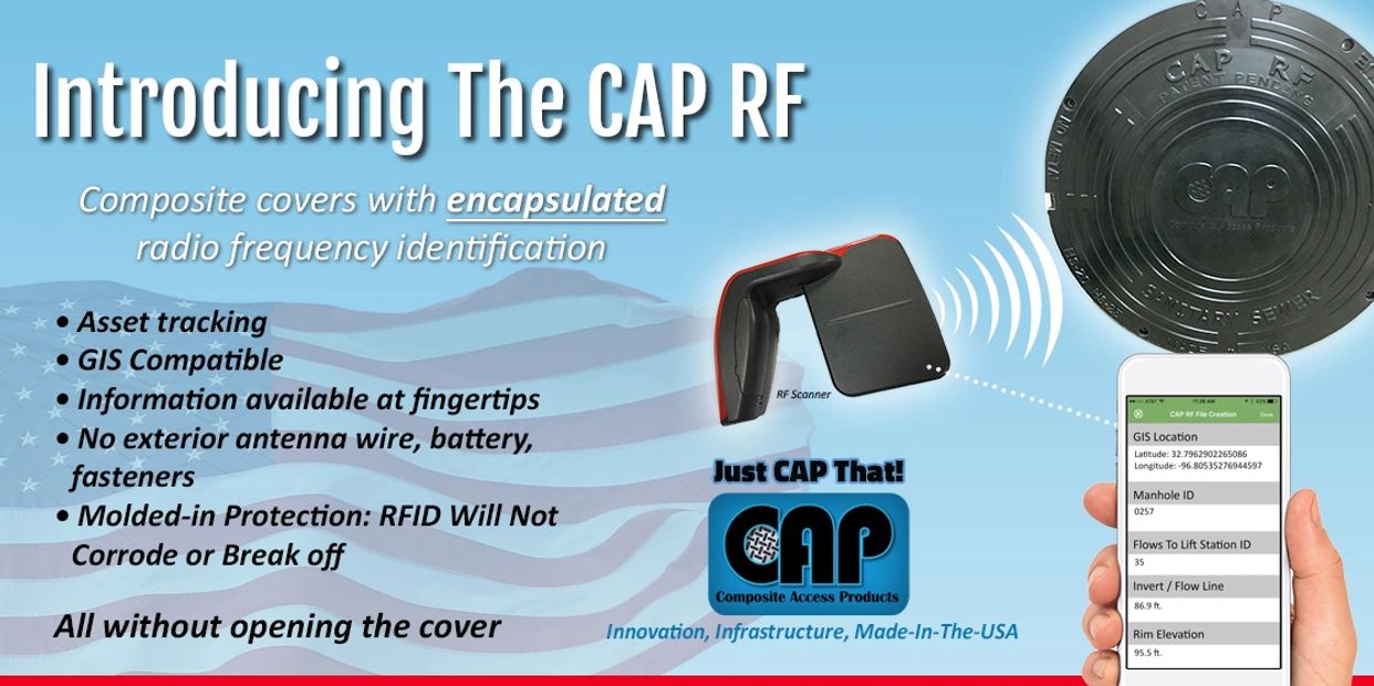 CAP RF - Composite Manhole Cover with RFID, GIS, Asset Tracking