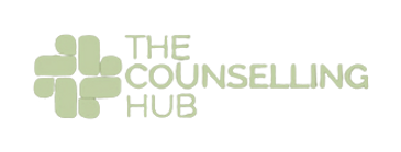 Logo of The Counselling Hub with a green cross-like symbol.
